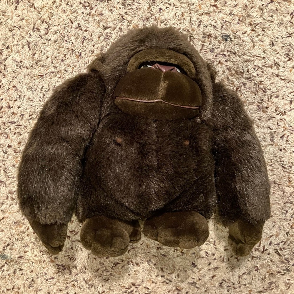 Vintage DAKIN TSURUYA GORILLA STUFFED ANIMAL Plush 1988 BROWN Ape Monkey
